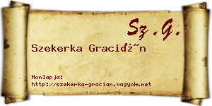 Szekerka Gracián névjegykártya